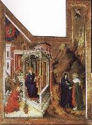 BROEDERLAM, Melchior Annunciation and Visitation oil painting artist
